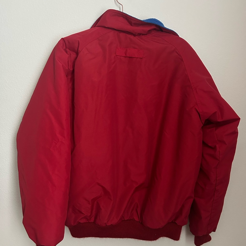 FieldMaster Jacket Mens Medium  Red Full Zip Long Sleeve 90s Vintage Winter Coat - Picture 2 of 6